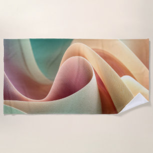 Toalha De Praia Drapejamento Abstrato com Fluxo de Gradiente Paste