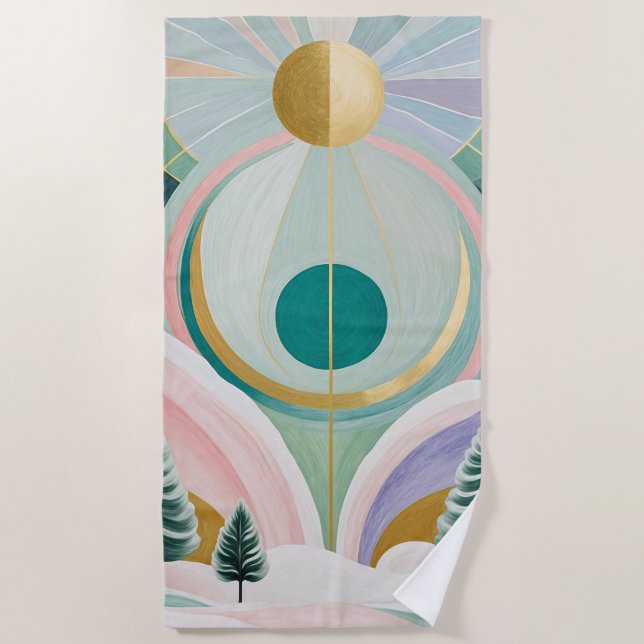 Toalha De Praia Dreamscape Whimsical Winter (Frente)