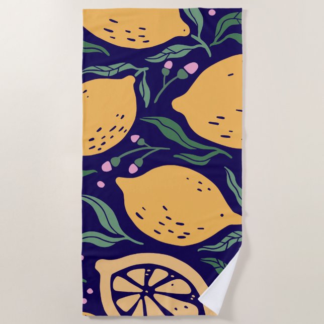 Toalha De Praia Dreamy Lemons (Frente)