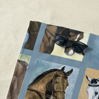 Toalha De Praia Dressage Horses Beach Towel