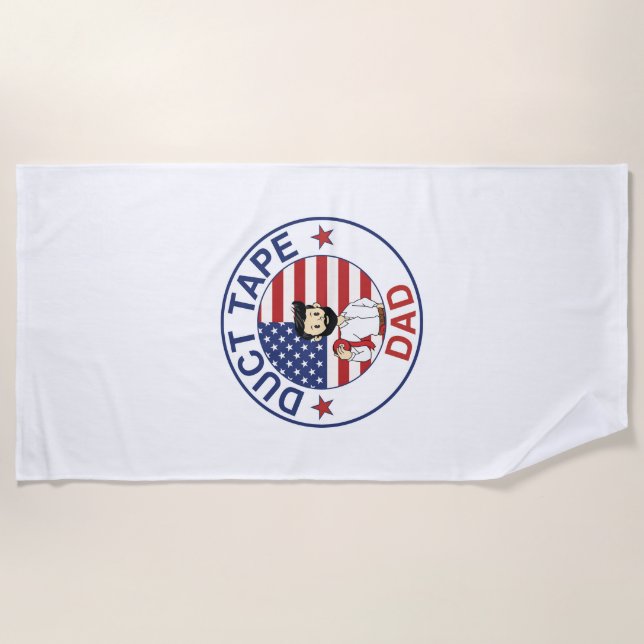 Toalha De Praia Duct Tape Dad - Beach Towel (Frente)