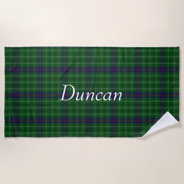Toalha De Praia Duncan Tartan Xadrez Beach Towel (Frente)
