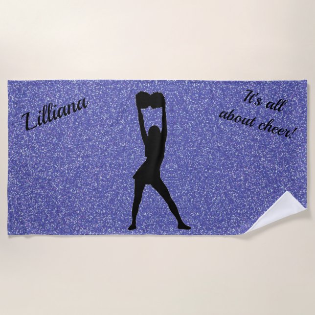 Toalha De Praia É tudo sobre Cheer! Glitter Beach Towel (Frente)