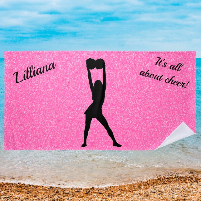 Toalha De Praia É tudo sobre Cheer! Glitter Beach Towel (Criador carregado)