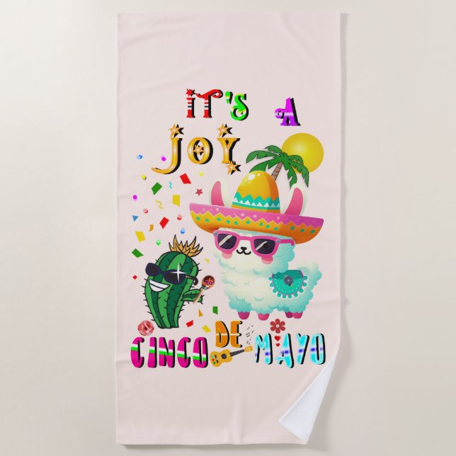 Toalha De Praia É Uma Alegria Cinco De Mayo (Frente)