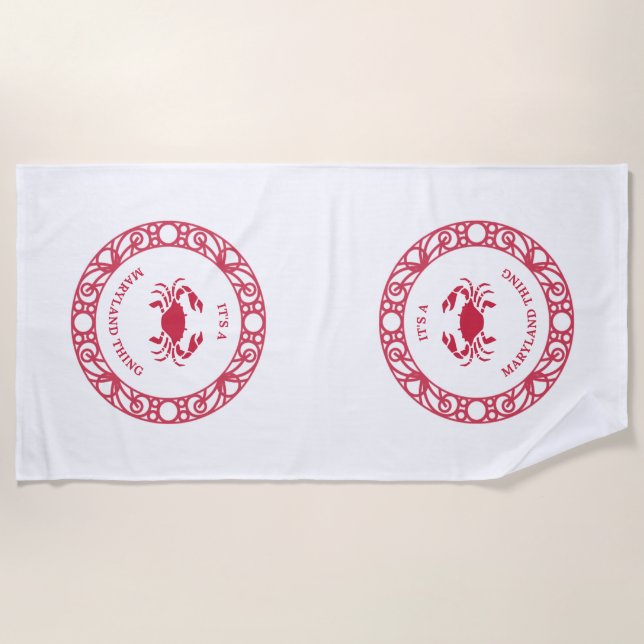 TOALHA DE PRAIA É UMA COISA MARINHA (CRABS) (Frente)