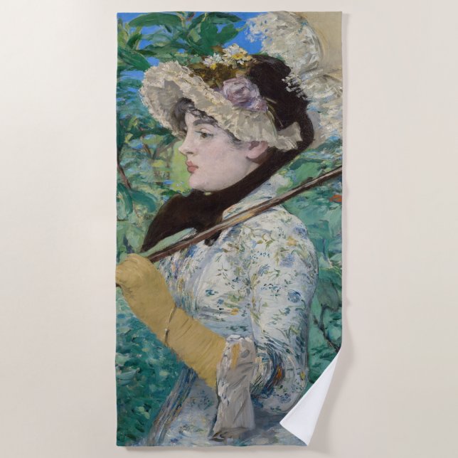 Toalha De Praia Edouard Manet - Jeanne / Primavera (Frente)
