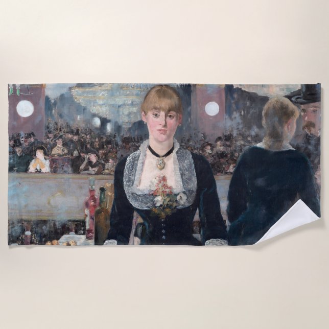 Toalha De Praia Edouard Manet - Um Bar na Folies-Bergere (Frente)