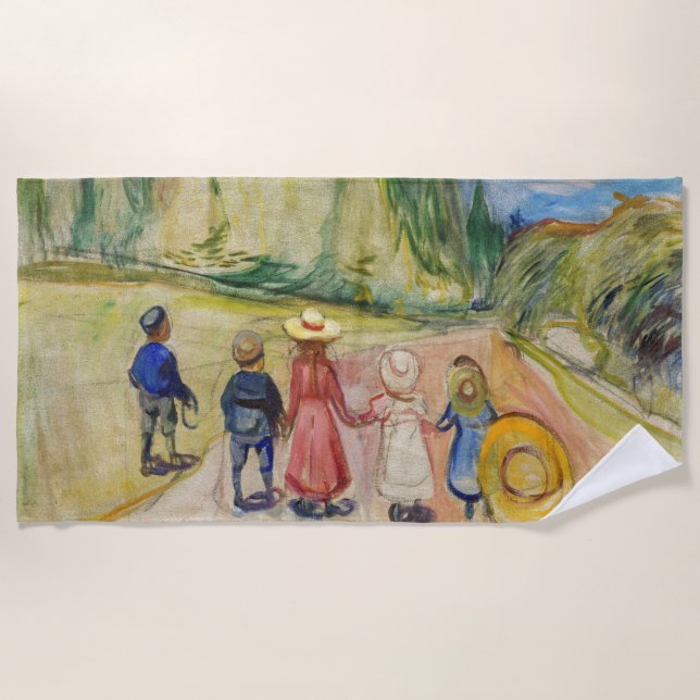 Toalha De Praia Edvard Munch - A Floresta de Fairytale (Frente)