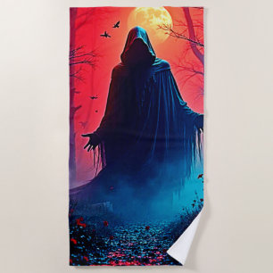 Toalha De Praia Eerie Shadow em Crimson Woods Design