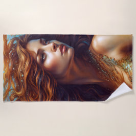 Toalha De Praia Eetérea Sereia Art Impressão Fantasy Underwater Se