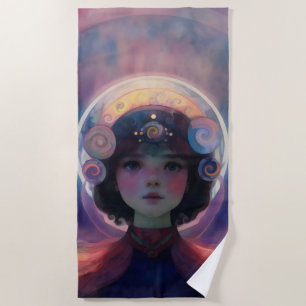 Toalha De Praia Eethal Fantasy Celestial Child Dream Guardian