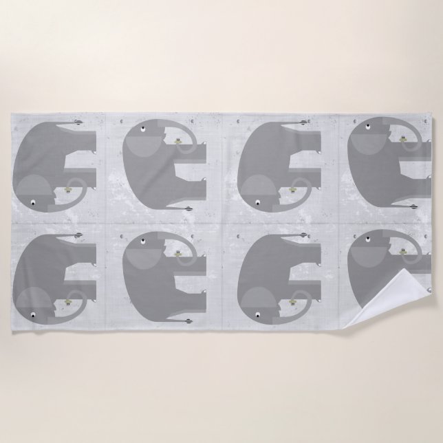 Toalha De Praia Elefants Beach Towel (Frente)