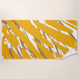 Toalha De Praia Elegância do Pincel do ouro