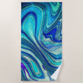 Toalha De Praia Elegante Aquamarine Paua Rainbow Shell Inspirado