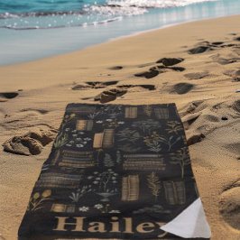 Toalha De Praia Elegante Book Design - Academia Escura - Livro Vin