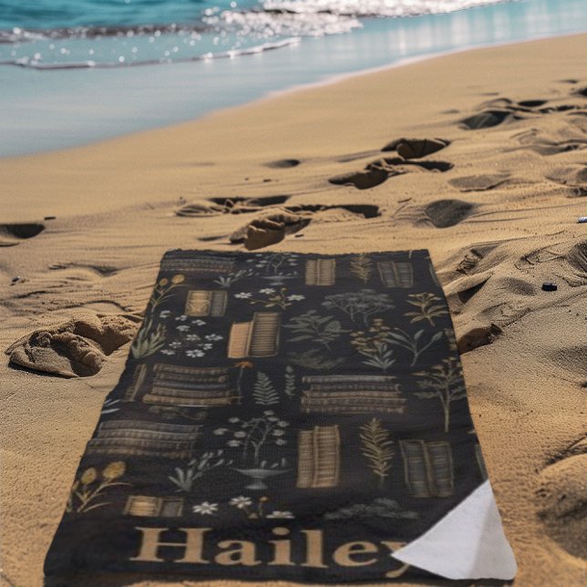 Toalha De Praia Elegante Book Design - Academia Escura - Livro Vin (Criador carregado)