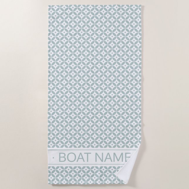 Toalha De Praia Elegante Sage Green Pattern. Personalizado (Frente)