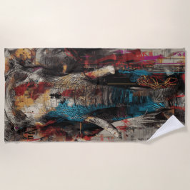 Toalha De Praia Elephant Urban Street Art Portrait