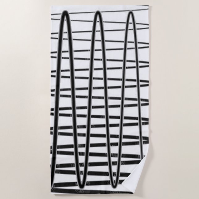 Toalha De Praia "Eletrificação" (Frente)