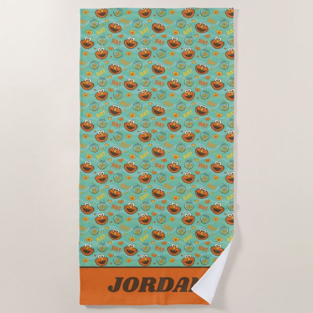 Toalha De Praia Elmo e Goldfish Pattern (Frente)