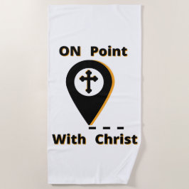Toalha De Praia Em Ponto Com Cristo Bíblico Beach Towel