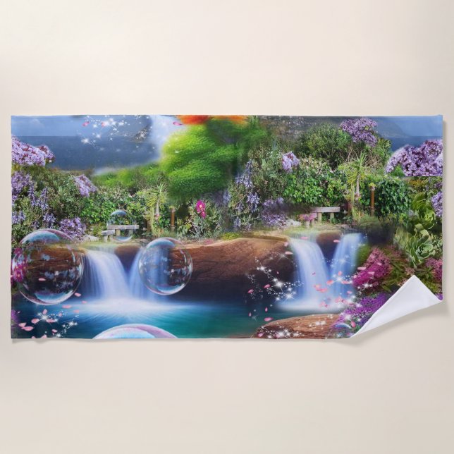 Toalha De Praia Em que mundo maravilhoso eu vivo (Frente)