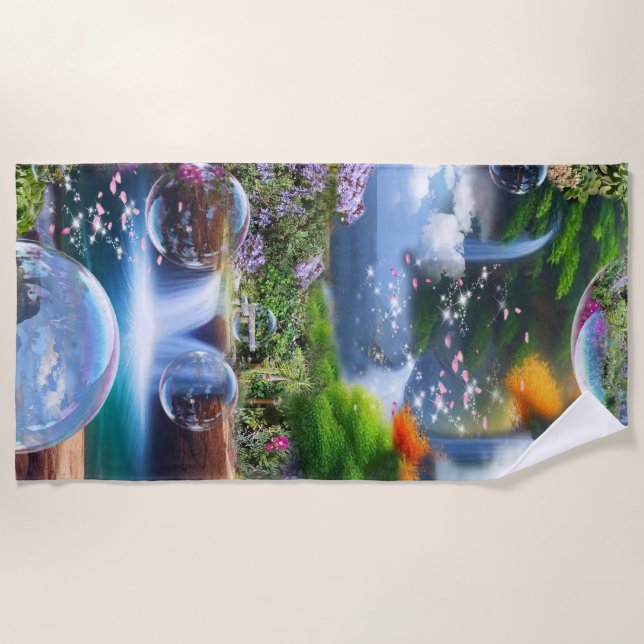 Toalha De Praia Em que mundo maravilhoso eu vivo (Frente)