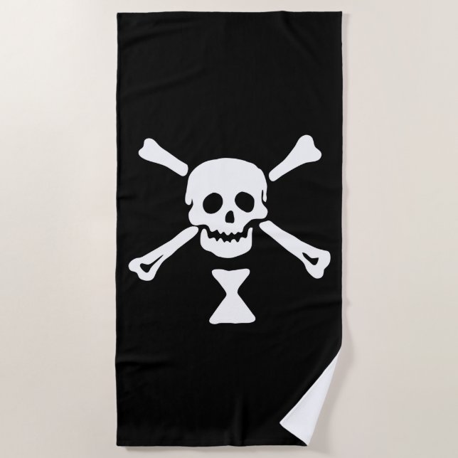 Toalha De Praia Emanuel Wynne Pirate Flag Jolly Roger (Frente)