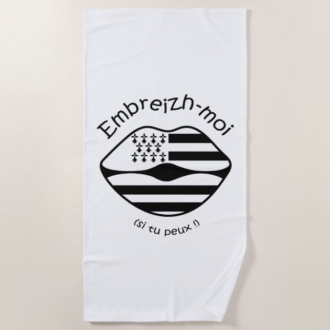 Toalha De Praia Embreizh-moi (écrits en noir) (Frente)