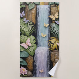 Toalha De Praia Enchanted Falls Oasis