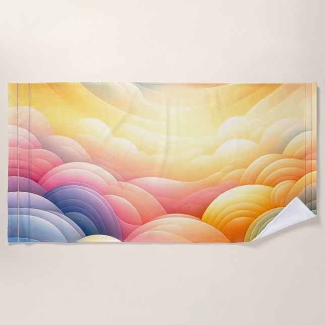 Toalha De Praia Encontrar a paz nas coludes do Sonho Puffy (Frente)