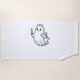 Toalha De Praia Enfermeira fantasma Clássica T-Shirt_1