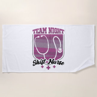 Toalha De Praia Enfermeiro de Trocas Noturnas da Equipe