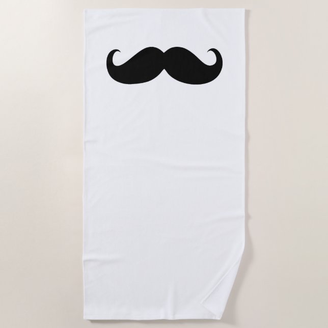 Toalha De Praia Engraçado bigode #28 (Frente)