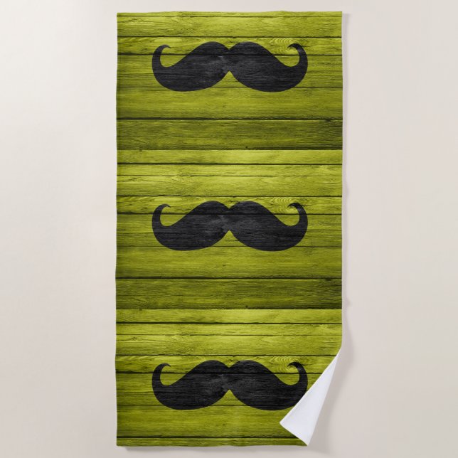 Toalha De Praia Engraçado bigode #46 (Frente)