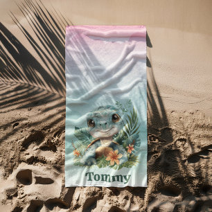 Toalha De Praia Engraçado de Nuvem Verde