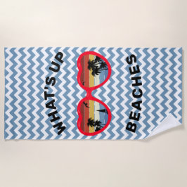 Toalha De Praia Engraçado "O que está acontecendo, praias" óculos 