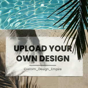 Toalha De Praia Envie Seu Próprio Design Aqui Modelo Personaliza