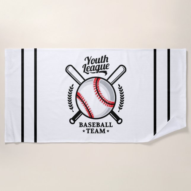 Toalha De Praia Equipe de baseball da Liga dos Jovens (Frente)