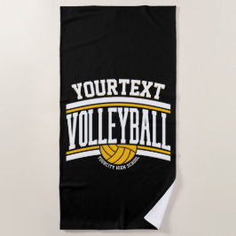Toalha De Praia Equipe de Jogadores de Voleibol de NOME Personaliz