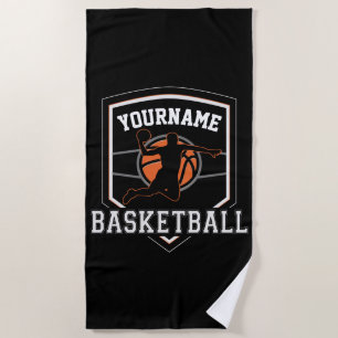 Toalha De Praia Equipe Personalizada de Jogador de Basquete