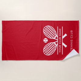 Toalha De Praia Equipe Vermelha Tênis do Elegant Sports Club