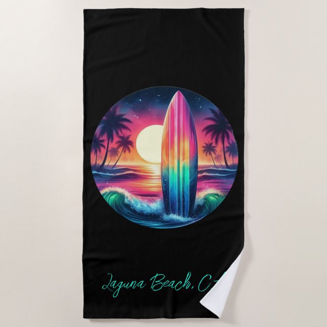 Toalha De Praia Escape do surfboard (Frente)