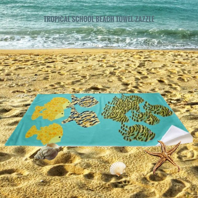 Toalha De Praia Escola Tropical (Criador carregado)