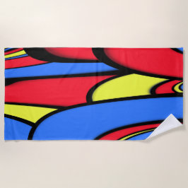 Toalha De Praia Espalhamento Brilhante de Cores