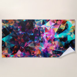 Toalha De Praia Espectro Prismático - Design de Mosaico de Cristal