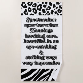 Toalha De Praia Espetacular: ・ de definição tac ・ u lar ・