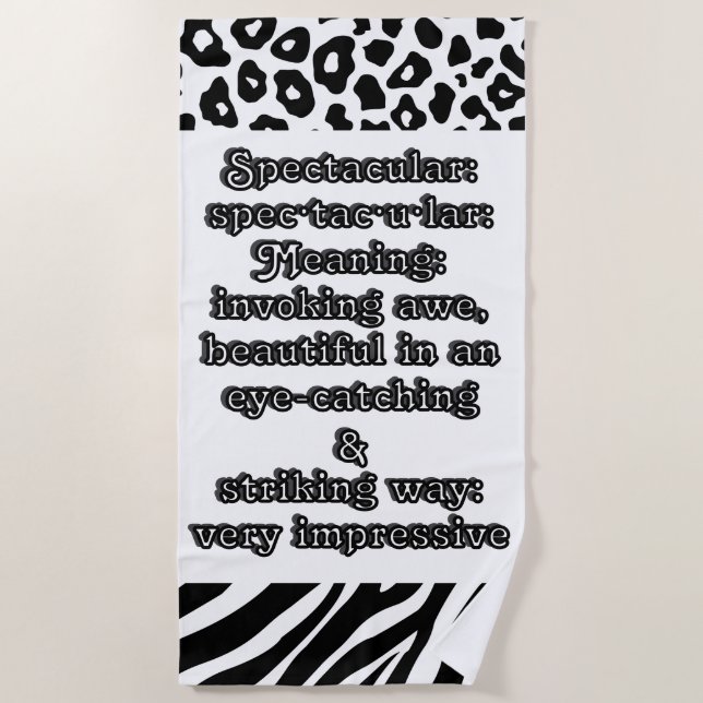 Toalha De Praia Espetacular: ・ de definição tac ・ u lar ・ (Frente)