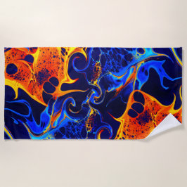 Toalha De Praia espiral colorido trendy abstrato